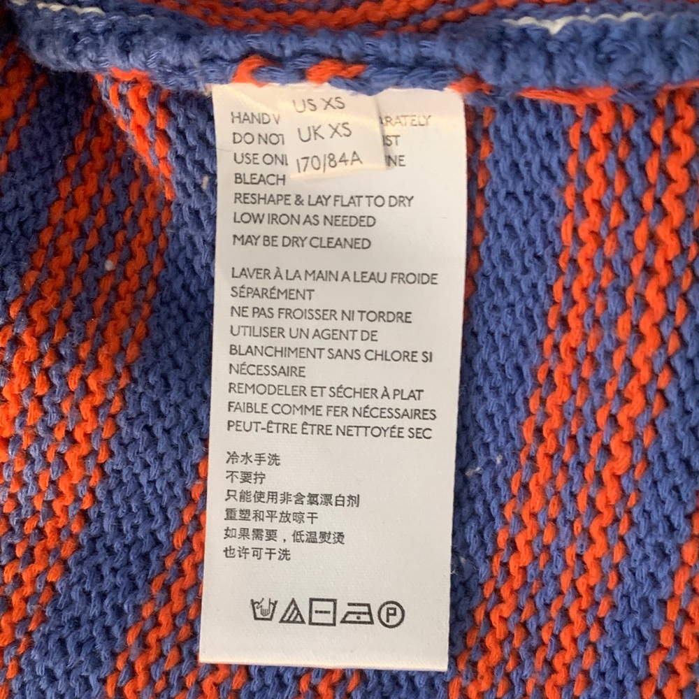 Free People Patchwork Pullover Sweater Blue Multi… - image 3